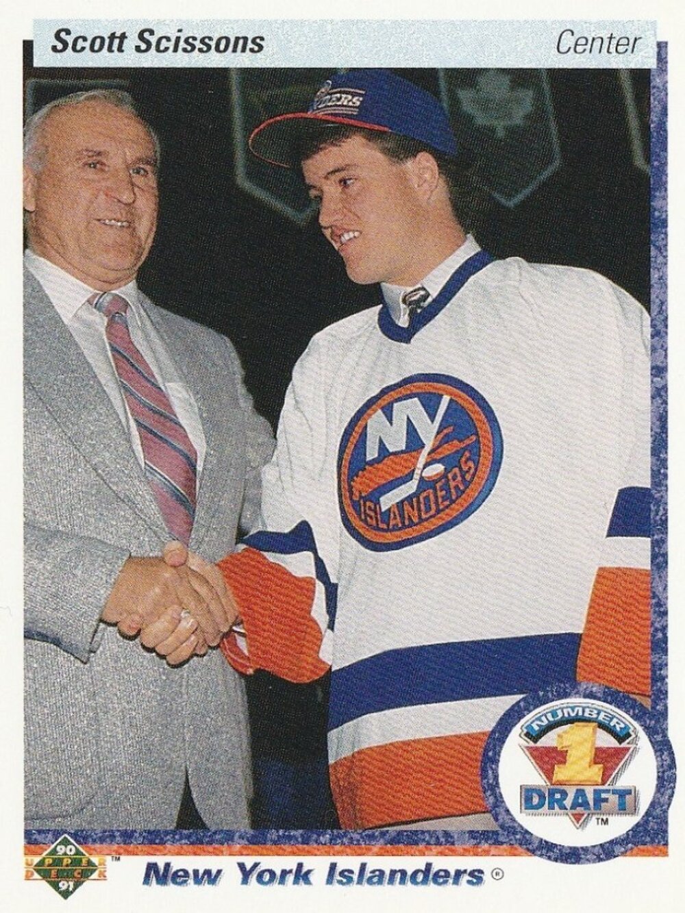 Scott Scissons - 90/91 Upper Deck Number 1 Draft Pick Hockey Card